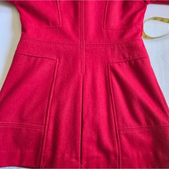 Women's Guess Red Toggle Wool Blend Duffle Coat - Picture 13 of 15